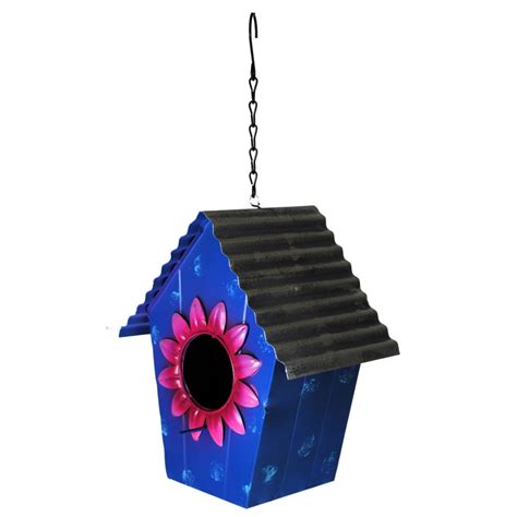 blue metal bird house|rustic metal bird houses.